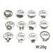 Bulk Jewelry Wholesale silver alloy leaf fox elephant ring 12 piece set JDC-RS-C099 Wholesale factory from China YIWU China