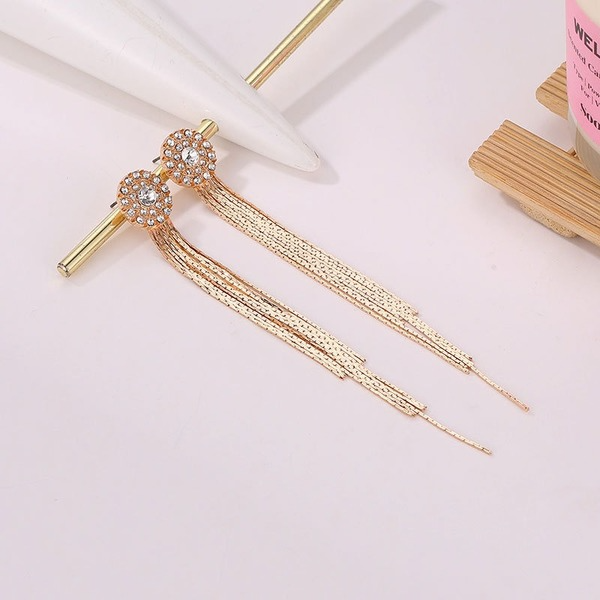 Bulk Jewelry Wholesale silver alloy long tassel earrings JDC-ES-D401 Wholesale factory from China YIWU China