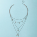 Bulk Jewelry Wholesale silver alloy moon snake pendant multilayer necklace JDC-NE-C070 Wholesale factory from China YIWU China