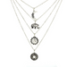 Bulk Jewelry Wholesale silver alloy multilayer 3D elephant moon pendant necklace JDC-NE-C014 Wholesale factory from China YIWU China