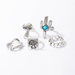 Bulk Jewelry Wholesale silver alloy national wind cactus turquoise mushroom love 5-piece rings set JDC-RS-C245 Wholesale factory from China YIWU China