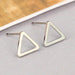 Wholesale silver alloy one-word dot triangle quadrut earrings JDC-ES-C069 Earrings JoyasDeChina Triangle Silver Wholesale Jewelry JoyasDeChina Joyas De China