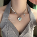 Bulk Jewelry Wholesale silver alloy pearl-encrusted diamond love cross necklace JDC-NE-BY045 Wholesale factory from China YIWU China