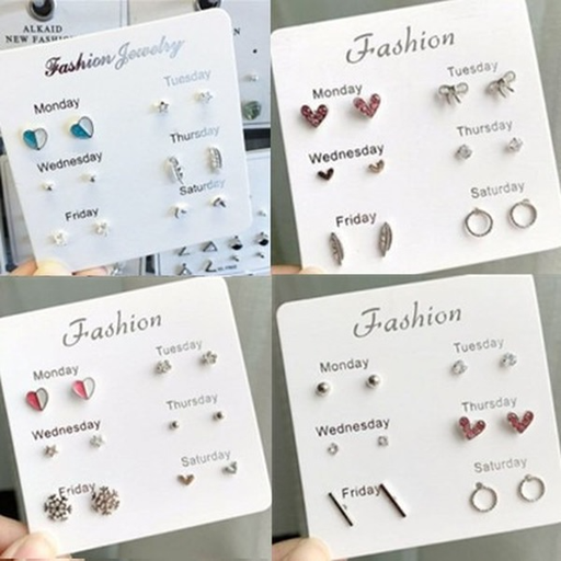 Bulk Jewelry Wholesale silver alloy pearl love bow feather Snowflake Earrings JDC-ES-RL090 Wholesale factory from China YIWU China