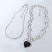 Wholesale Silver Alloy Plating Necklace JDC-NE-JL204 Necklaces 氿乐 Black Wholesale Jewelry JoyasDeChina Joyas De China