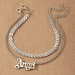 Bulk Jewelry Wholesale silver alloy popular letter Angel anklet JDC-AS-e040 Wholesale factory from China YIWU China