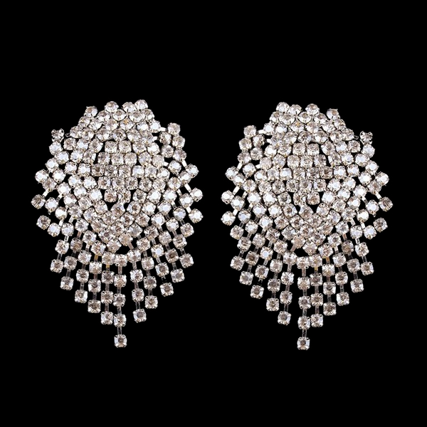 Bulk Jewelry Wholesale silver alloy Rhinestone luxury Tassel Earrings JDC-ES-V19 Wholesale factory from China YIWU China
