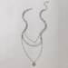 Bulk Jewelry Wholesale silver alloy round round round sequin necklace JDC-NE-C031 Wholesale factory from China YIWU China