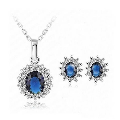 Bulk Jewelry Wholesale silver alloy Sapphire Earrings JDC-ES-RL158 Wholesale factory from China YIWU China