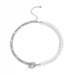 Bulk Jewelry Wholesale silver alloy shaped asymmetric imitation pearl necklace JDC-NE-KunJ045 Wholesale factory from China YIWU China