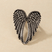 Bulk Jewelry Wholesale silver alloy silver wing ring JDC-RS-C054 Wholesale factory from China YIWU China