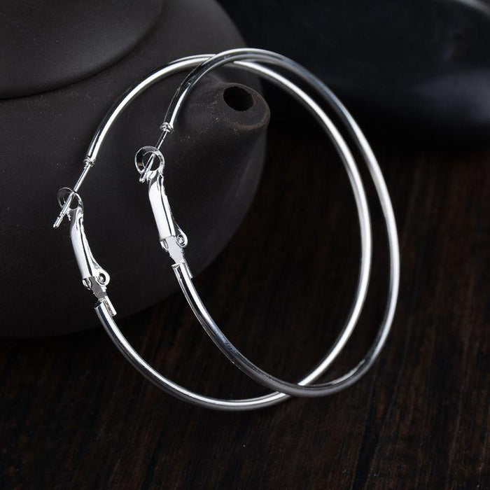 Bulk Jewelry Wholesale silver alloy smooth ring Earrings JDC-ES-bq042 Wholesale factory from China YIWU China