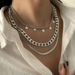 Bulk Jewelry Wholesale silver alloy snake bone chain set necklace female JDC-NE-KunJ068 Wholesale factory from China YIWU China