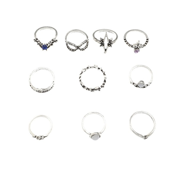 Bulk Jewelry Wholesale silver alloy star mango ring JDC-RS-e062 Wholesale factory from China YIWU China