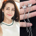 Bulk Jewelry Wholesale silver alloy swan tassel earrings JDC-ES-RL088 Wholesale factory from China YIWU China