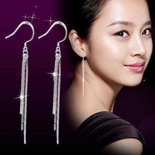 Bulk Jewelry Wholesale silver alloy tassel earrings JDC-ES-RL069 Wholesale factory from China YIWU China