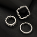 Bulk Jewelry Wholesale silver alloy thick chain ring 3-piece set combination JDC-RS-e035 Wholesale factory from China YIWU China