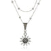 Bulk Jewelry Wholesale silver alloy triangle sunflower flower necklace JDC-NE-C078 Wholesale factory from China YIWU China