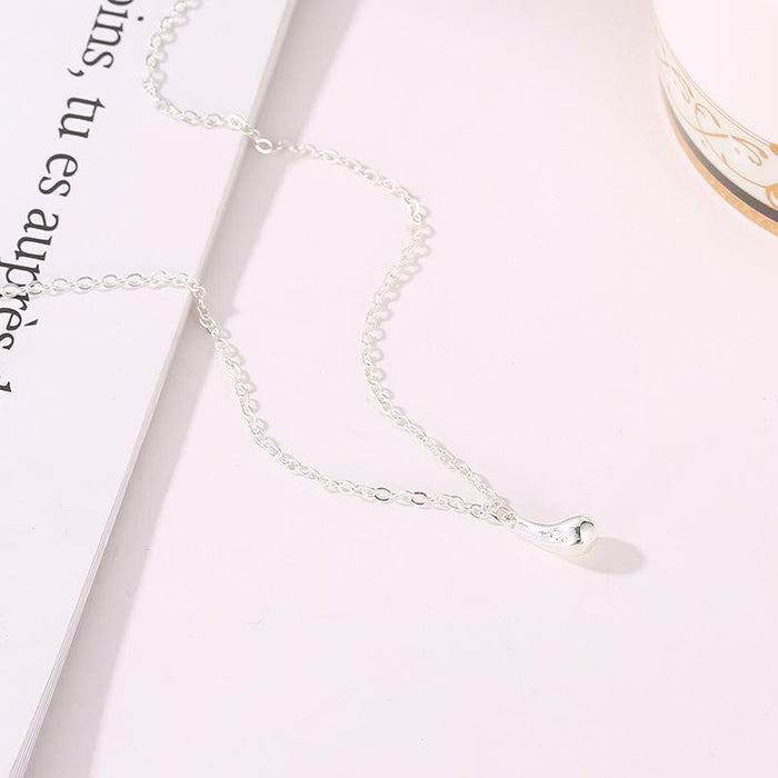 Bulk Jewelry Wholesale silver alloy water drop necklace ear hook ring four-piece set JDC-NE-D625 Wholesale factory from China YIWU China