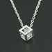 Bulk Jewelry Wholesale silver alloy zircon cube Necklace JDC-NE-D658 Wholesale factory from China YIWU China