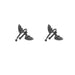 Wholesale silver bat copper ear clip JDC-ES-ChiH017 Earrings 池豪 Wholesale Jewelry JoyasDeChina Joyas De China