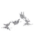 Wholesale silver butterfly stud earrings alloy set JDC-ES-ChiH002 Earrings 池豪 Wholesale Jewelry JoyasDeChina Joyas De China