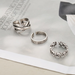 Wholesale silver color alloy Rings 3-piece set JDC-RS-F571 Rings JoyasDeChina Wholesale Jewelry JoyasDeChina Joyas De China