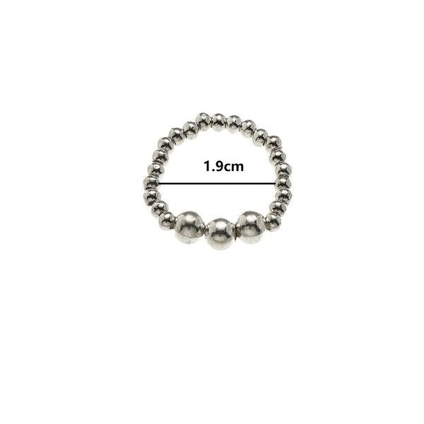 Wholesale Silver Color Metal Rings JDC-RS-NZ011 Rings 奈珠 Wholesale Jewelry JoyasDeChina Joyas De China