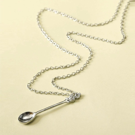 Wholesale silver color mini tea spoon alloy pendant necklaces JDC-NE-F584 necklaces JoyasDeChina Wholesale Jewelry JoyasDeChina Joyas De China