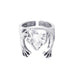 Bulk Jewelry Wholesale silver copper frog ring JDC-RS-D024 Wholesale factory from China YIWU China