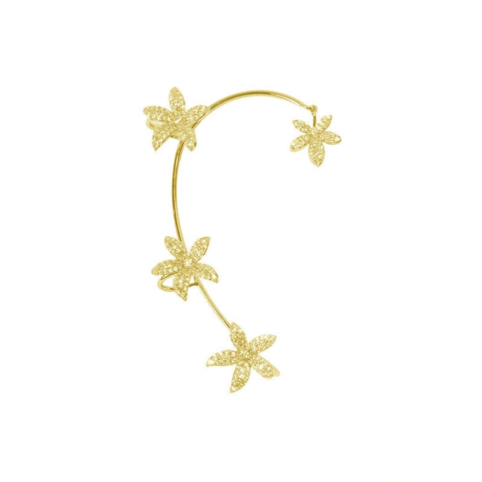 Wholesale silver diamond-set flower alloy ear clips JDC-ES-ChiH005 Earrings 池豪 Wholesale Jewelry JoyasDeChina Joyas De China