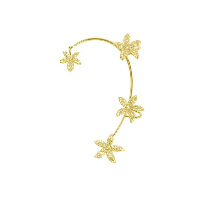 Wholesale silver diamond-set flower alloy ear clips JDC-ES-ChiH005 Earrings 池豪 Wholesale Jewelry JoyasDeChina Joyas De China