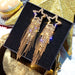 Wholesale silver five pointed star alloy earrings JDC-ES-BY042 Earrings 宝钰 golden Wholesale Jewelry JoyasDeChina Joyas De China