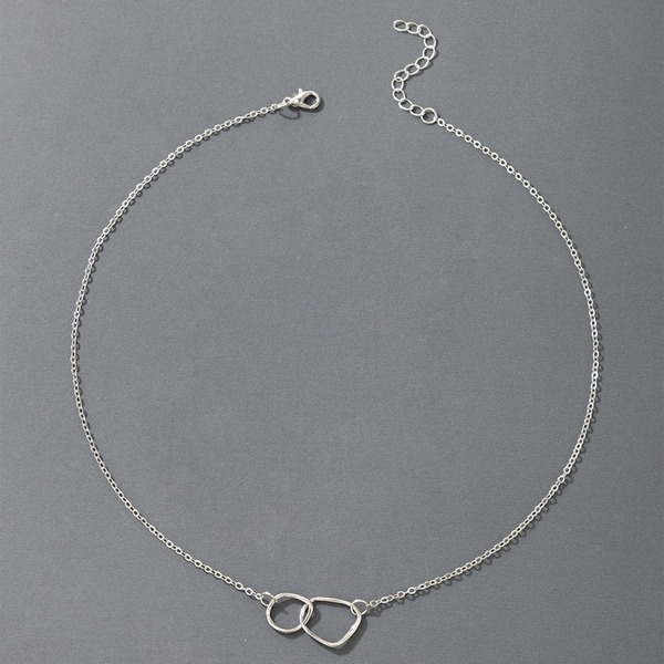 Wholesale silver geometric clasp Pendant Necklace JDC-NE-C155 NECKLACE JoyasDeChina Wholesale Jewelry JoyasDeChina Joyas De China