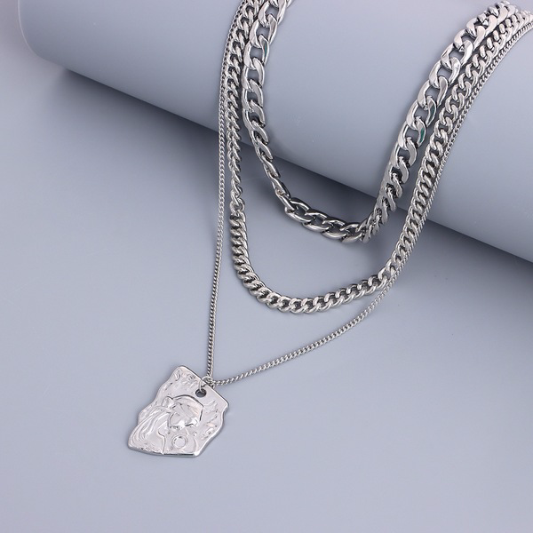 Wholesale silver irregular pendant alloy necklaces JDC-NE-ZW025 necklaces JoyasDeChina Wholesale Jewelry JoyasDeChina Joyas De China
