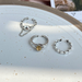 Bulk Jewelry Wholesale silver love diamond geometric family ring JDC-RS-F390 Wholesale factory from China YIWU China