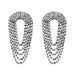 Bulk Jewelry Wholesale silver metal full diamond multi-layered tassel earrings JDC-ES-V057 Wholesale factory from China YIWU China