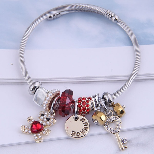 Bulk Jewelry Wholesale silver metal multi-element bracelet JDC-BT-RXWY008 Wholesale factory from China YIWU China