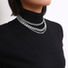 Bulk Jewelry Wholesale silver metal multi-layer U-shaped tassel chain necklace female JDC-NE-KunJ010 Wholesale factory from China YIWU China