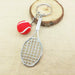 Bulk Jewelry Wholesale silver metal tennis racket tennis key ring hanging JDC-KC-YY010 Wholesale factory from China YIWU China