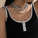 Bulk Jewelry Wholesale silver metal thick chain geometric twist Chain Set Necklace JDC-NE-KunJ082 Wholesale factory from China YIWU China