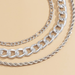 Bulk Jewelry Wholesale silver metal thick chain geometric twist Chain Set Necklace JDC-NE-KunJ082 Wholesale factory from China YIWU China