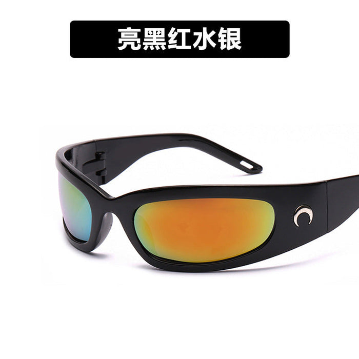 Wholesale silver moon resin Sunglasses JDC-SG-KD090 SunGlasses çæ¶Ü Bright black3 as figure Wholesale Jewelry JoyasDeChina Joyas De China