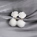 Wholesale Silver Needle Alloy Plush Rose Flower Hair Ball Earrings JDC-ES-GSMDD026 Earrings 萌豆豆 Wholesale Jewelry JoyasDeChina Joyas De China