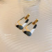 Wholesale Silver Needle Enamel Alloy Earrings JDC-ES-BY178 Earrings 宝钰 green Wholesale Jewelry JoyasDeChina Joyas De China