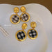 Wholesale Silver Needle Fabric Alloy Earrings JDC-ES-BY159 Earrings 宝钰 Wholesale Jewelry JoyasDeChina Joyas De China