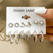 Wholesale silver pearl earring set JDC-ES-F625 Earrings 韩之尚 54394 Wholesale Jewelry JoyasDeChina Joyas De China