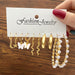 Wholesale silver pearl earring set JDC-ES-F627 Earrings 韩之尚 54730 Wholesale Jewelry JoyasDeChina Joyas De China