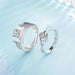 Wholesale silver plated couple rings JDC-RS-YZM011 Rings 伊之美 Wholesale Jewelry JoyasDeChina Joyas De China