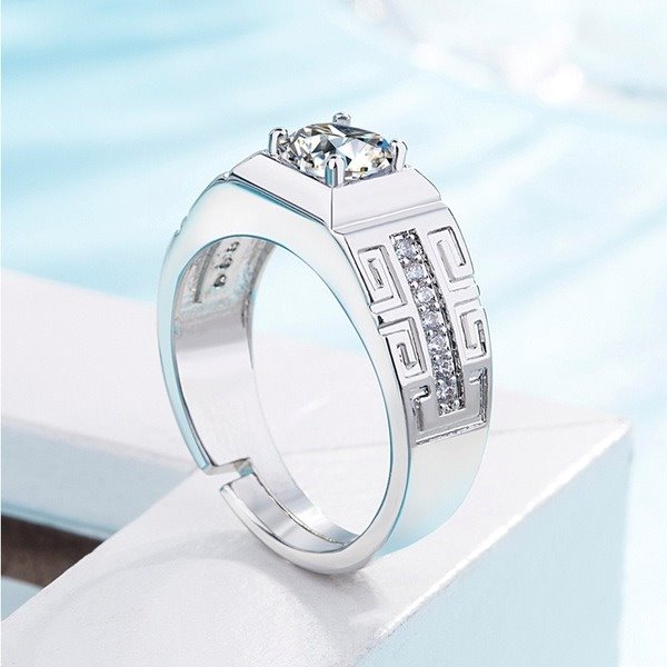 Wholesale silver plated couple rings JDC-RS-YZM011 Rings 伊之美 Wholesale Jewelry JoyasDeChina Joyas De China